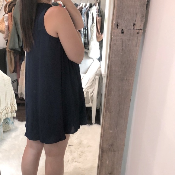 UMGEE size small oversized navy blue button down shift dress - Picture 5 of 7